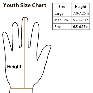 Youth Batting Gloves Size Chart